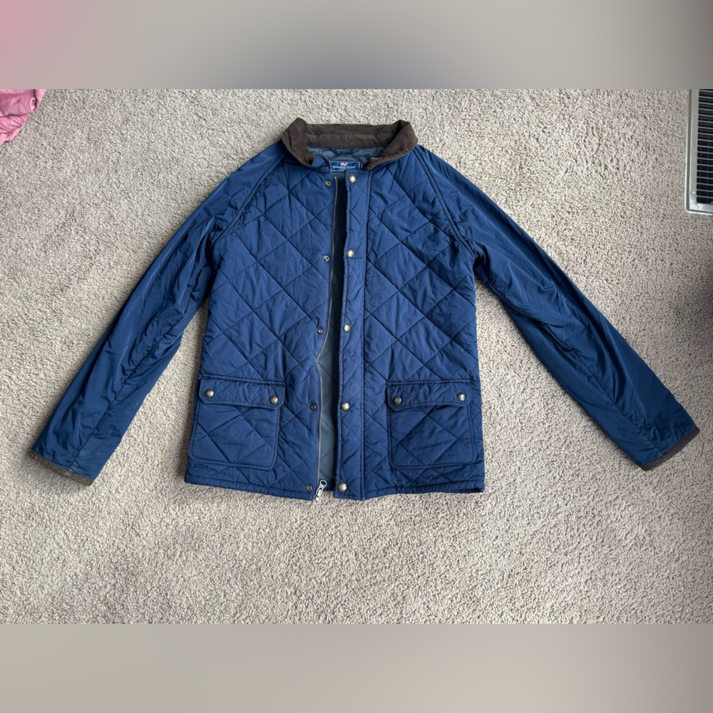 Kids dark blue vinevard vines coat